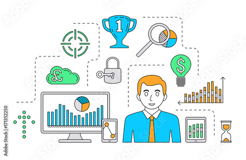 Stock Market Trade Concept Financial Forex Trading Theme - 