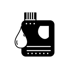 Wall Mural - contour gasoline bottle with drop to car industrial vector illustration