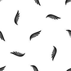 Wall Mural - Wing pattern seamless black