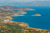 Fototapeta Uliczki - Beautiful greek seascape at sunny day. Place of north Crete, east of Agios Nikolaos
