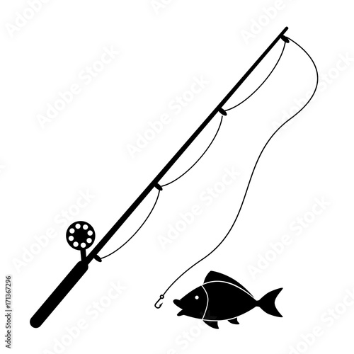 Download Fishing rod vector icon.: comprar este vector de stock y ...