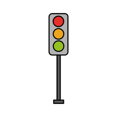 Poster - traffic lights electric equipment control vector illustration