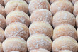 business bakery closeup fresh donut jam background