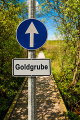 Sticker - Schild 239 - Goldgrube