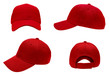 © Taeksang - blank red baseball cap 4 view on white background