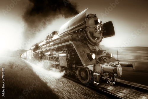Plakat Lokomotywa  lokomotywa-parowa