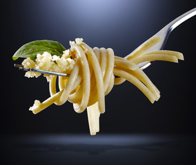 Sticker - fresh pasta on fork 