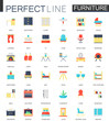 © lembergvector - Vector set of flat interior furniture icons.