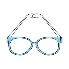 Canvas Print - classic frame glasses icon image vector illustration design sketch style