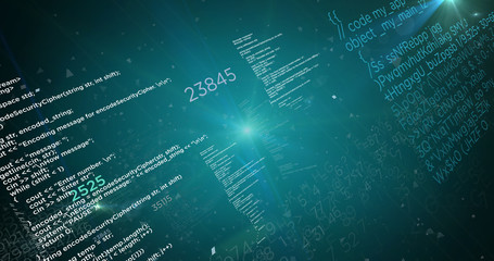 Wall Mural - big data concept green