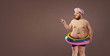 © Studio Romantic - Funny bearded man prepared for beach vacation