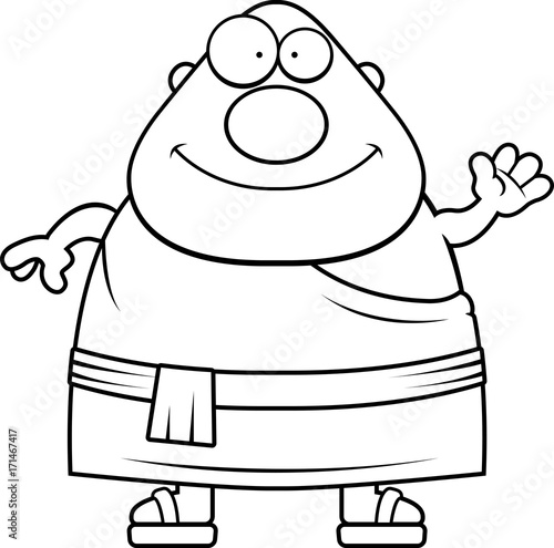 Cartoon Buddhist Monk Waving Buy This Stock Vector And Explore Similar Vectors At Adobe Stock Adobe Stock