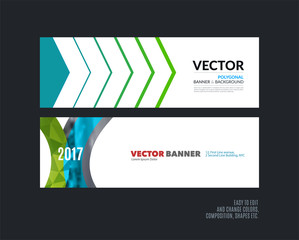 Wall Mural - Abstract vector set of modern horizontal website banners