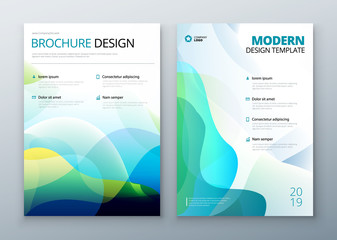 Wall Mural - Cover set. Template for brochure, banner, plackard, poster, report, catalog, magazine, flyer etc. Modern liquid or fluid abstract background.