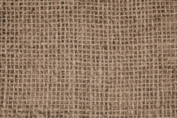 Wall Mural - Sack cloth textured background, detail close up