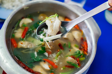 Spicy fish soup.