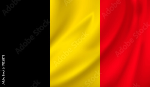 Fotografía 3D Waving Flag of belgium. Vector illustration