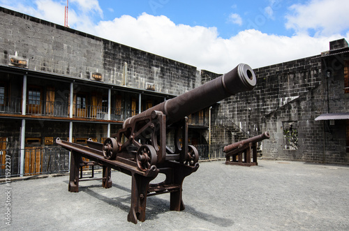 Plakat Cannon w Fort Adélaide / Citadel w Port Louis, Mauritius