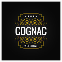 Wall Mural - cognac whiskey logo design background