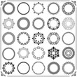 © Fine Art Studio - Vintage set of vector round elements. Different elements for decoration and design frames, cards, menus, backgrounds and monograms. Classic patterns. Set of vintage patterns