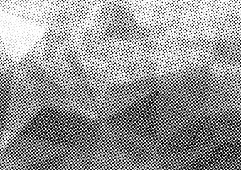 Wall Mural - halftone dotted triangular distressed overlay layout