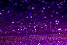 Purple Abstract Background With Bokeh Defocused Lights Christmas