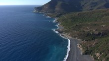 Aerial Corsica Black Beach Nonza