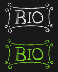 Wall Mural - bio logo hand sketch vector