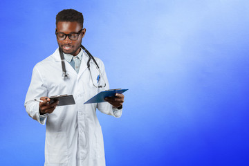 Wall Mural - African american medical doctor man