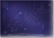 © VLADIMIR NIKIFOROV  - Machine-building drawings on a blue background