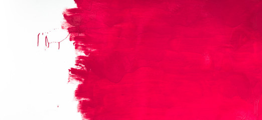 Poster - red paint on white background