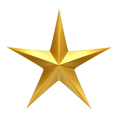Wall Mural - golden star - 3d render