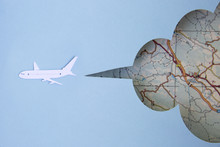 Travel Concept Made Of Paper With Plane And Map