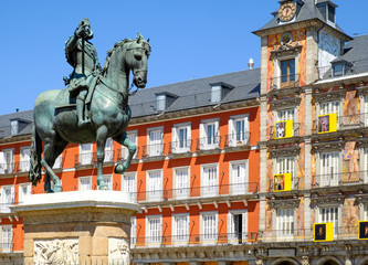 Sticker - The Plaza Mayor in central Madrid