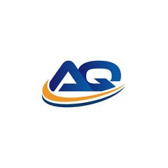 Wall Mural - design logo initial aq