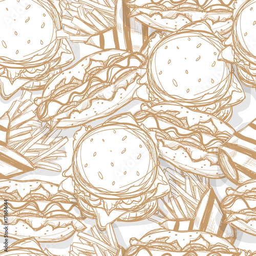 pattern-hamburger-hotdog-hand-drawing-graphic-background