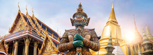 Wat Phra Kaew, Emerald Buddha Temple,  Wat Phra Kaew Is One Of Bangkok's Most Famous Tourist Sites