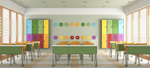 Wall Mural - Modern colorful classroom
