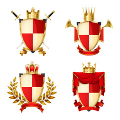 Poster - Heraldic Shields Set