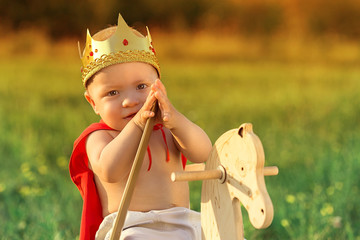 Little Prince with a crown on the head