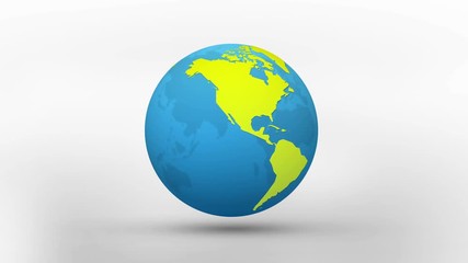 Wall Mural - blue green globe