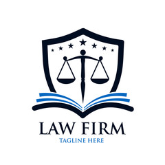 Wall Mural - law education logo