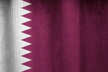 Stone waves. Flag of Qatar.