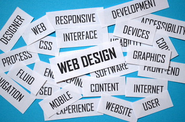 Wall Mural - WEB DESIGN Paper Tag Cloud