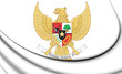 3D Indonesia Coat of Arms.