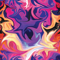 Wall Mural - marble seamless pattern in neon brightful colors.