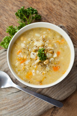 Wall Mural - Winter barley soup