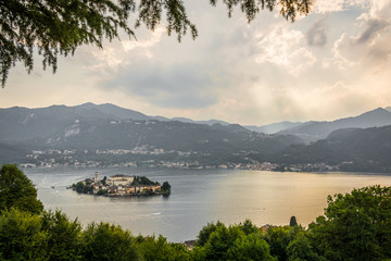 lake orta is known as the most romantic lake in italy. located in piedmont in northern italy. in the