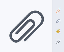Paperclip - Carbon Icons. A Professional, Pixel-aligned Icon  Designed On A 32x32 Pixel Grid And Redesigned On A 16x16 Pixel Grid For Very Small Sizes.