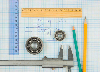 Poster - calipers, bearing and square